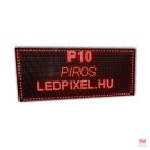 Piros beltéri LED fényújság - P10, 128x64 cm